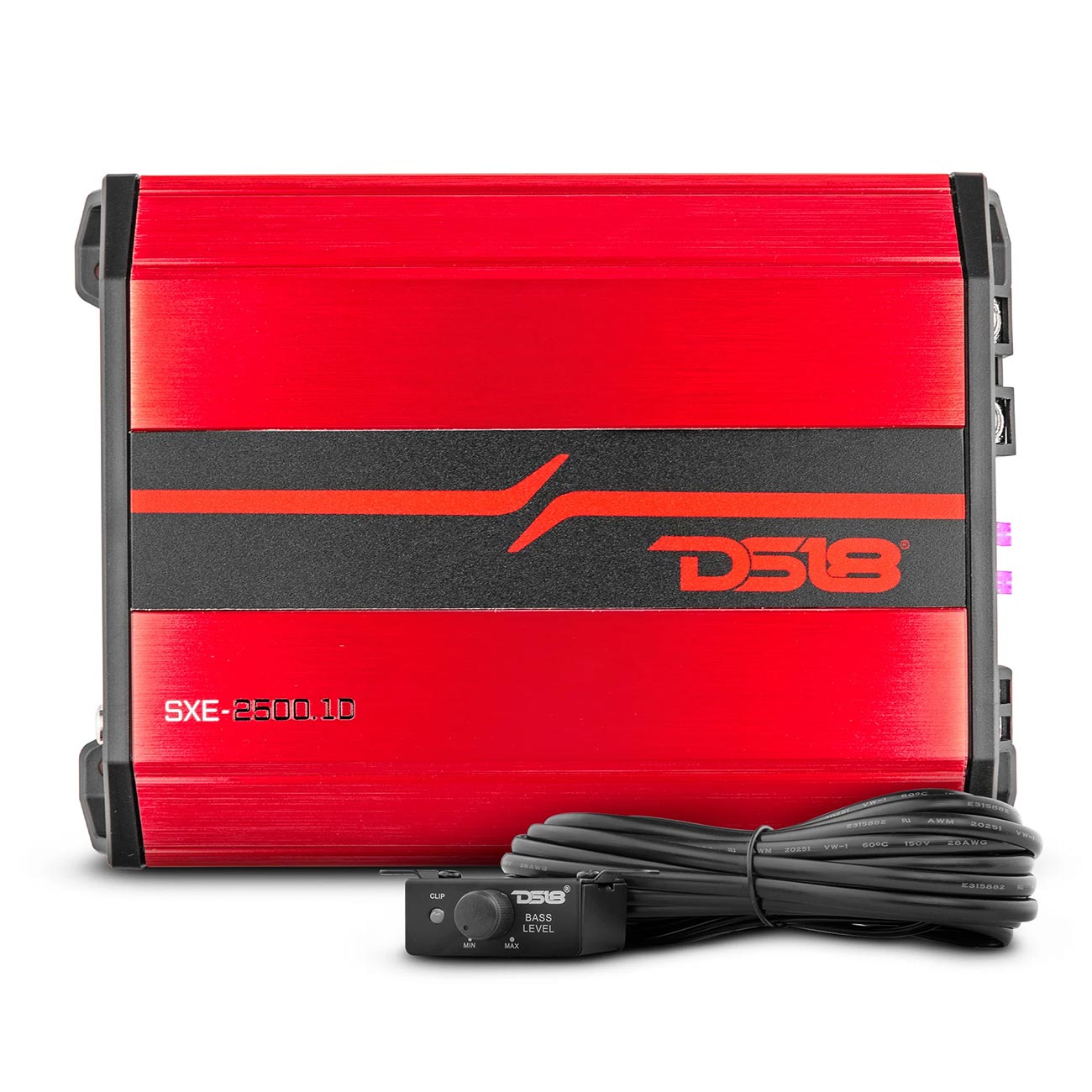 DS18 SXE 1-Channel Class D Amplifier 800 Watts RMS at 1 Ohm - Red