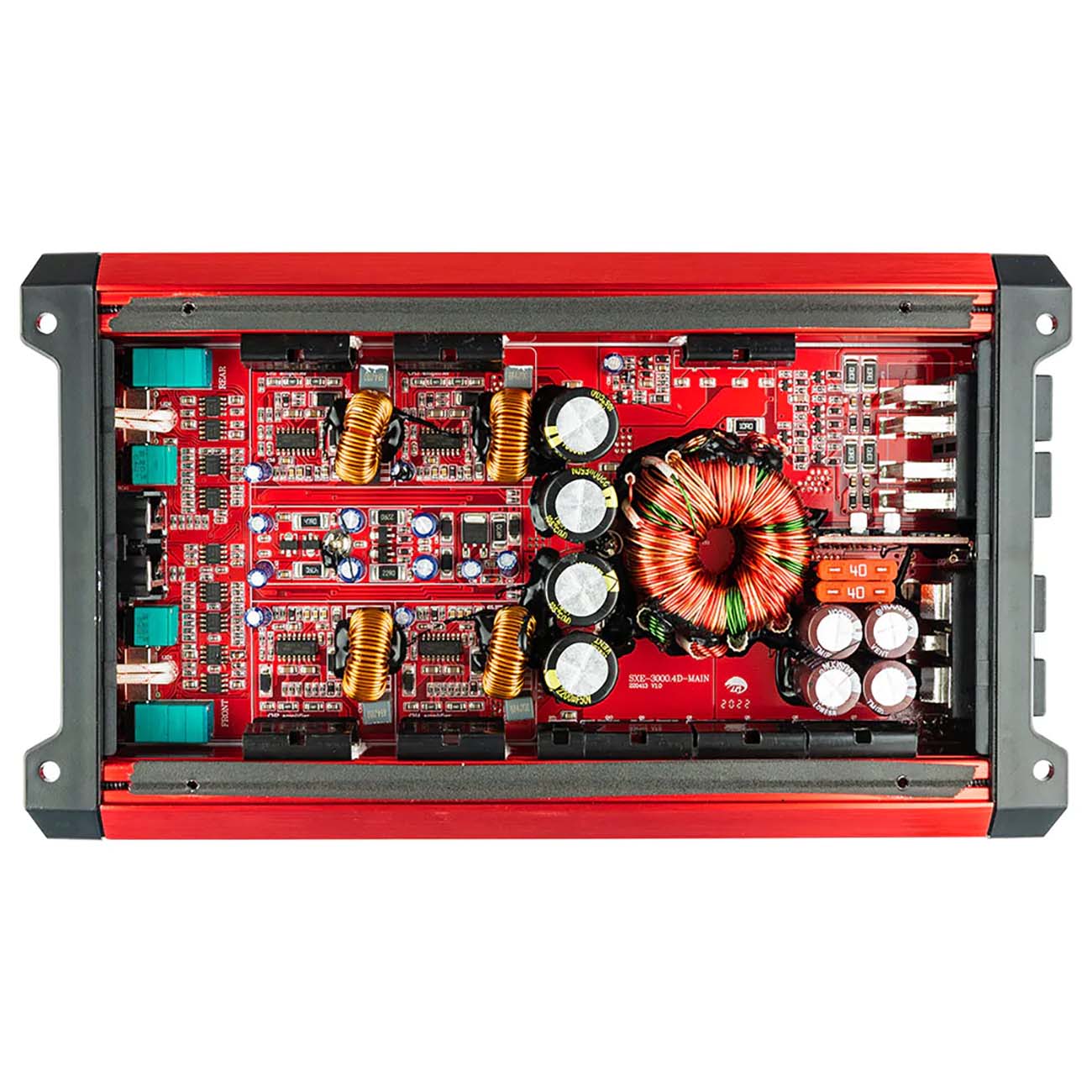 DS18 SXE30004DRD 4-Channel Amplifier 1280W RMS / 3000W Max - Red