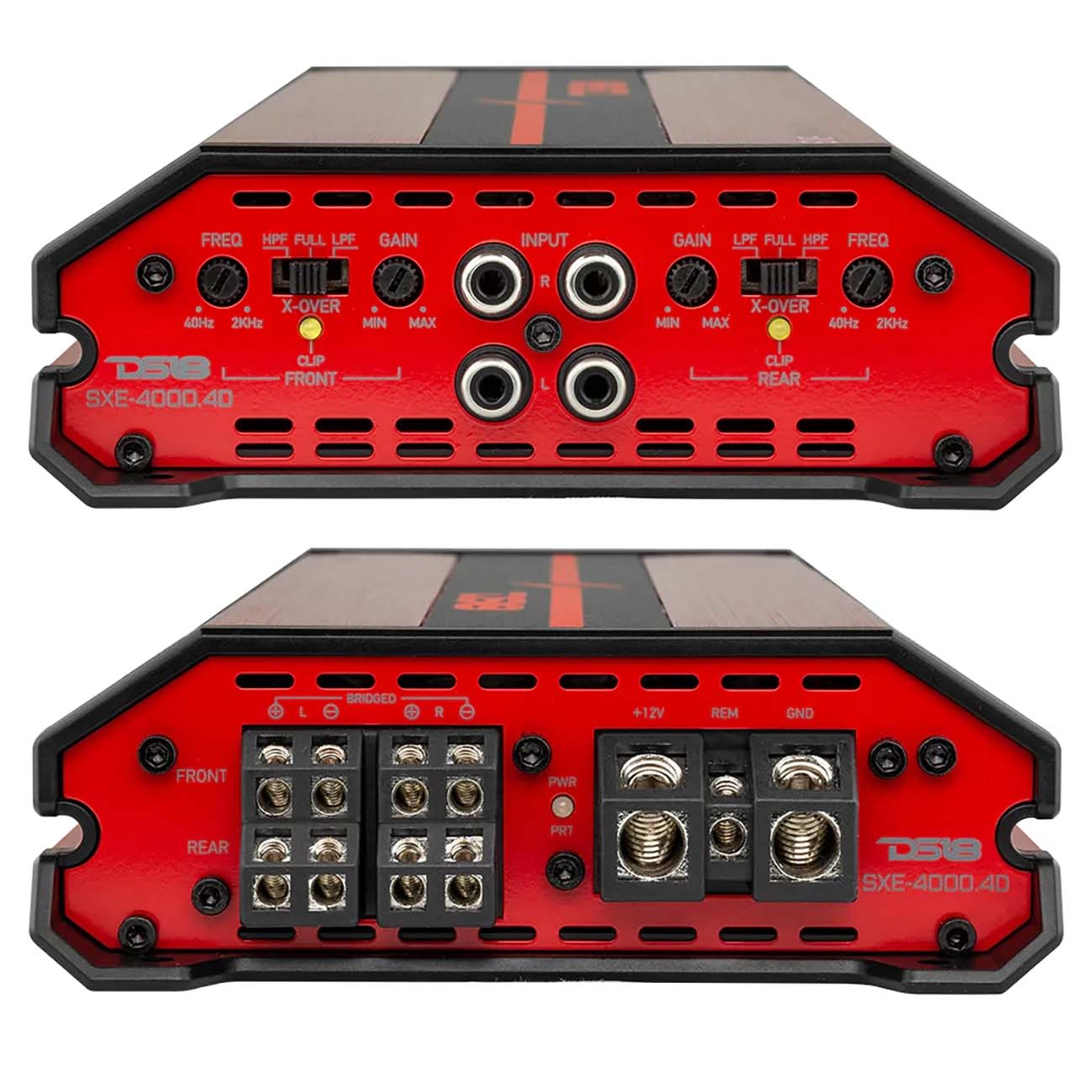 DS18 SXE40004DRD 4-Channel Amplifier – 1720W RMS / 4000W Max, Red