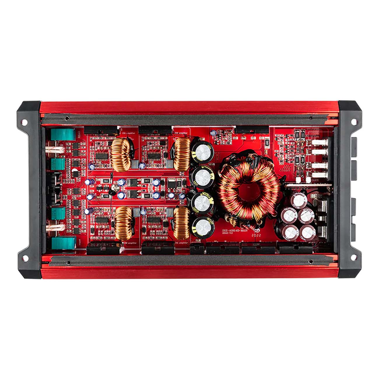 DS18 SXE40004DRD 4-Channel Amplifier – 1720W RMS / 4000W Max, Red