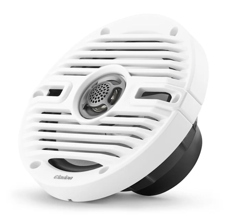 Clarion #010-03193-00 Pair 6.5-inch Marine Coaxial Speakers with 0.5-inch ( 13 mm ) Silk Dome Tweeters.