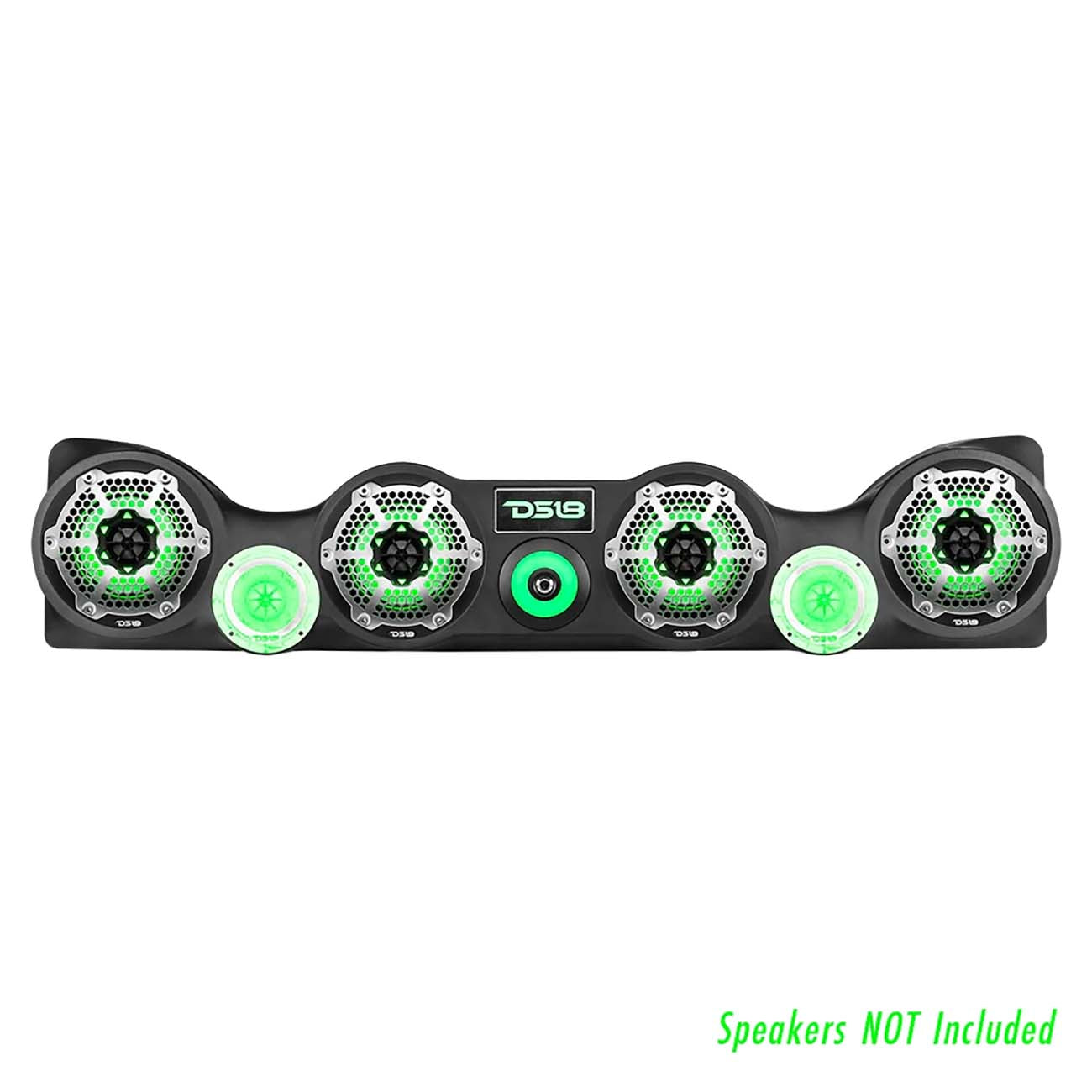 DS18 Overhead Sound Bar System for TJ Jeep with 4 6.5-Inch Speakers and 2 Tweeters - Black