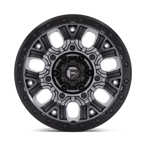 Fuel 1PC D825 Traction 20x10 Wheel, 5x5.0 Bolt Pattern, -18 Offset, Matte Gunmetal with Black Ring