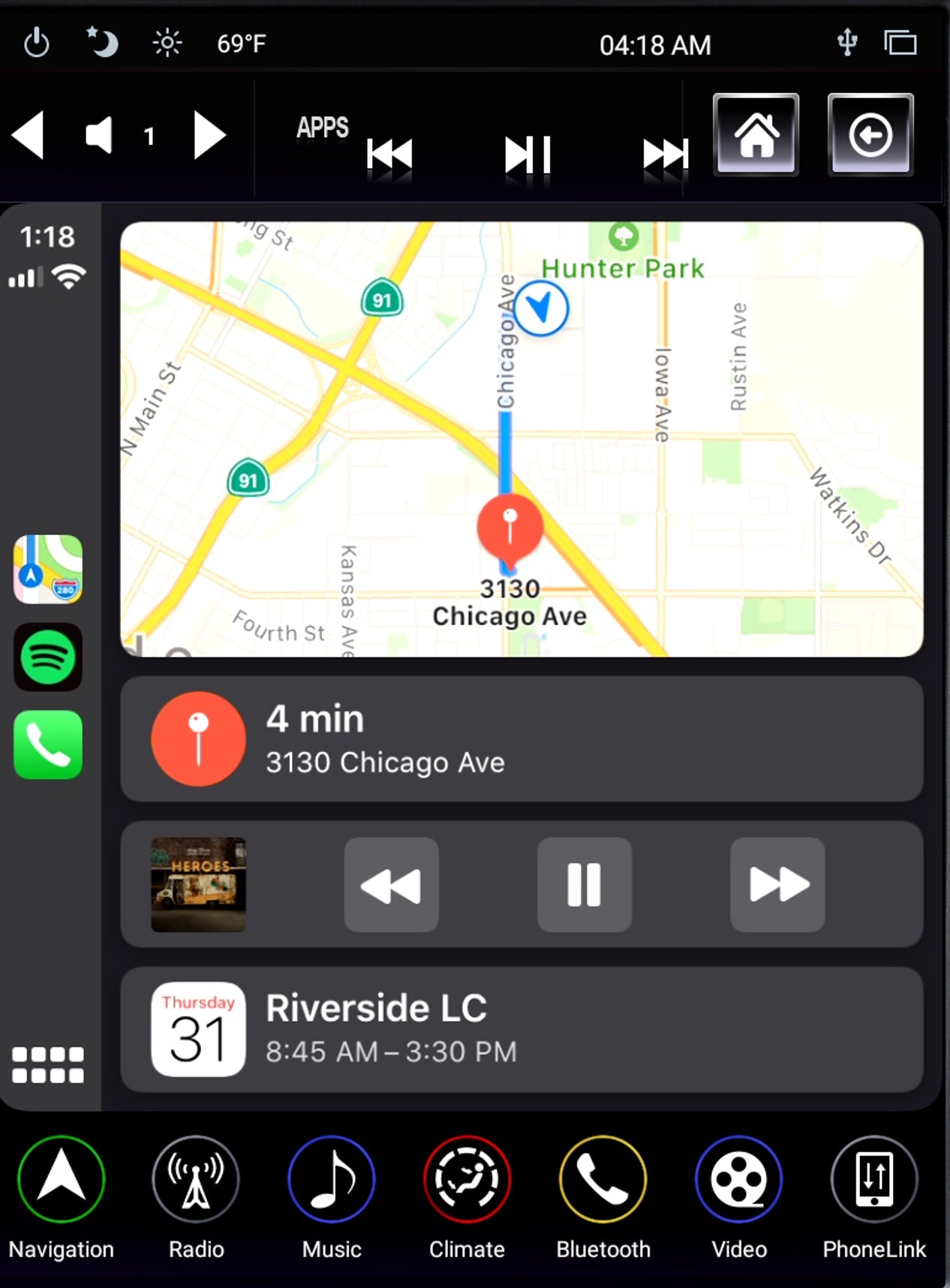 Linkswell 2014-2018 CHEVY SILVERADO/GMC SIERRA GENERATION 4 T-STYLE RADIO 1 - Wireless CarPlay/Android Auto Adapter (NO HDMI INPUT) TS-GMPU12-1RR-4B-(Factory Rework) - View 3