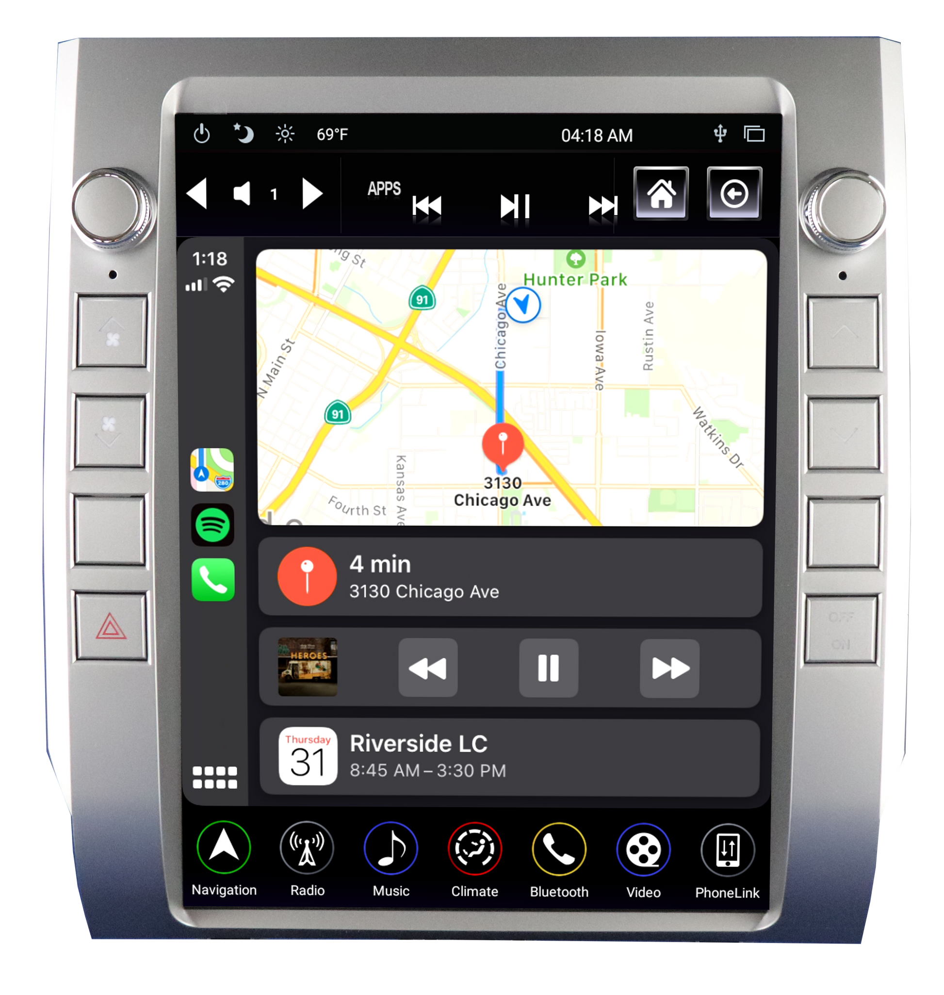 Linkswell - 2014-2021 Toyota Tundra Generation 4 T-Style Radio (No HDMI Input) - TS-TYPU12-1RR-4B - View 1