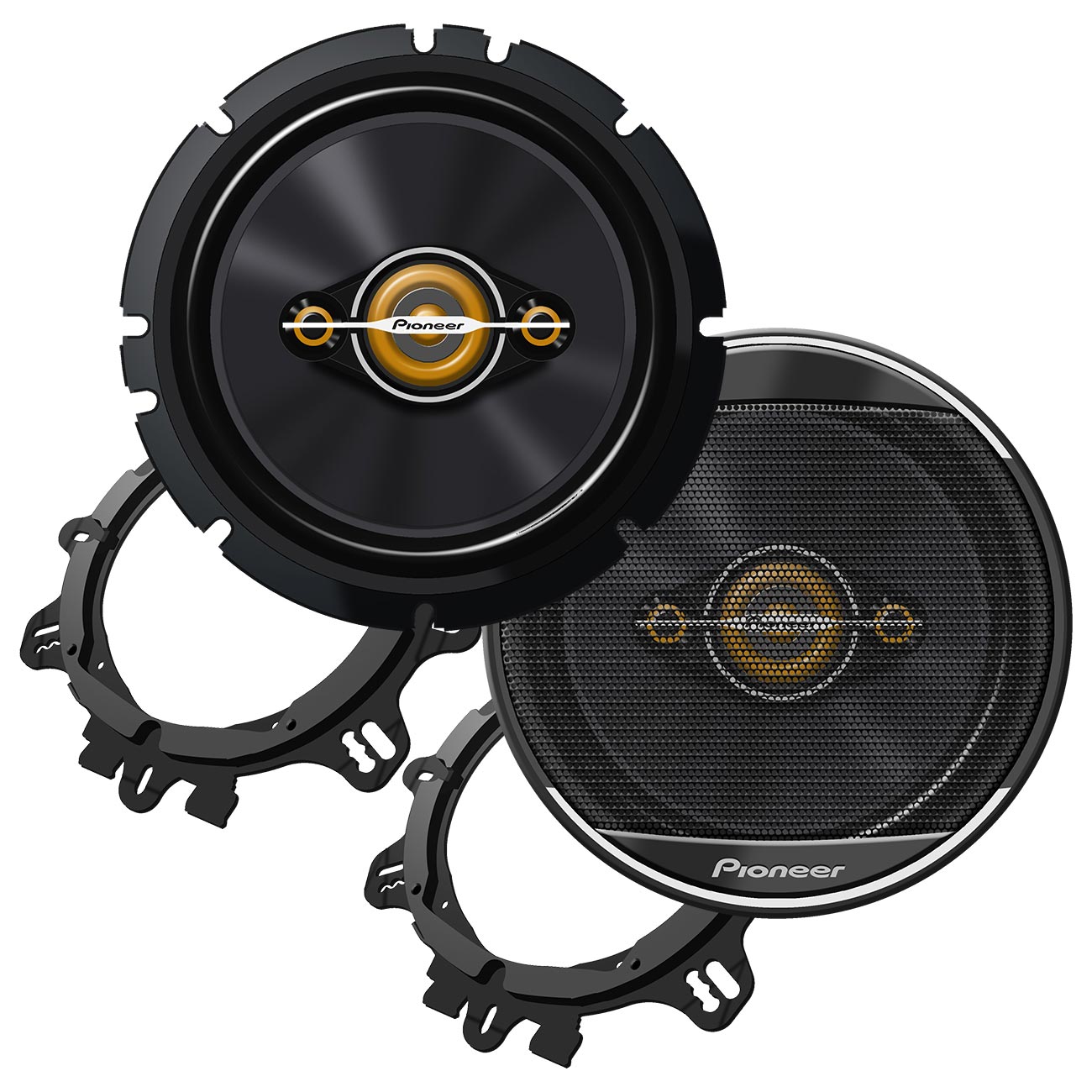 Pioneer 6-1/2 inch 4-Way Full Range Speakers - Pair, 350 Watts Max / 80 RMS - Model TSA1681F