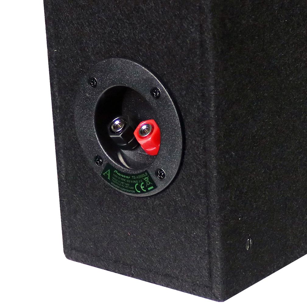 Pioneer TSA2500LB Single 10-Inch Shallow Mount Subwoofer Enclosure - 1200 Watts RMS, 2 Ohm