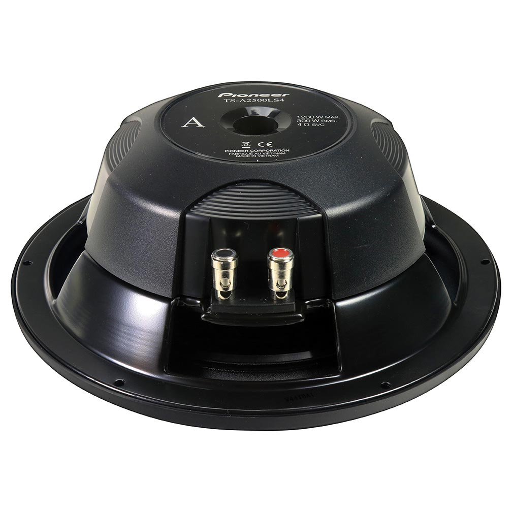 Pioneer TSA2500LS4 10-Inch Shallow Mount Woofer - 4 Ohm, 1200W Max