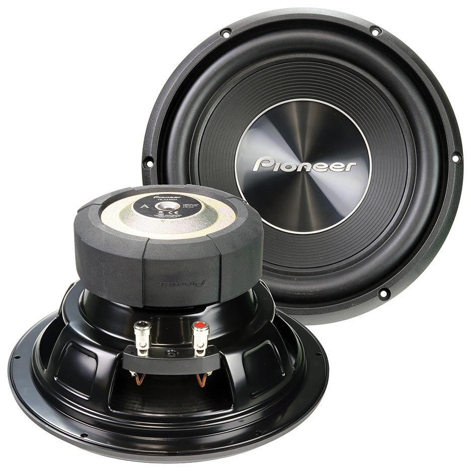 Pioneer 10-Inch Dual 4 Ohm Subwoofer - 1300 Watts Max Power - Model TSA250D4