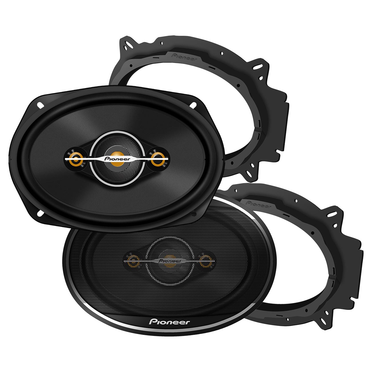 Pioneer TSA6971F 6x9 Inch 4-Way Full Range Shallow Mount Speakers – 600 Watts Max, 100 RMS (Pair)