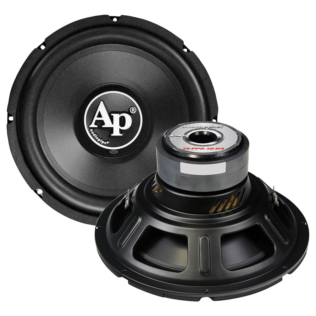 Audiopipe 12-inch Woofer TSPP212D4 - 1000W Max Power, 4 Ohm Dual Voice Coil