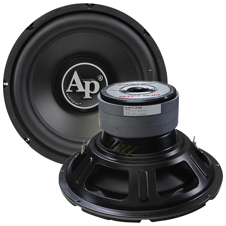 Audiopipe 12-Inch Woofer TSPP312D4 - 600W RMS/1600W Max Dual 4 Ohm Voice Coils