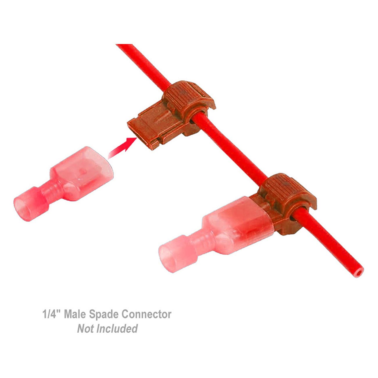 Xscorpion T-Tap Connectors 18/22 Gauge Red Pack of 50 – Reliable Wire Splicing