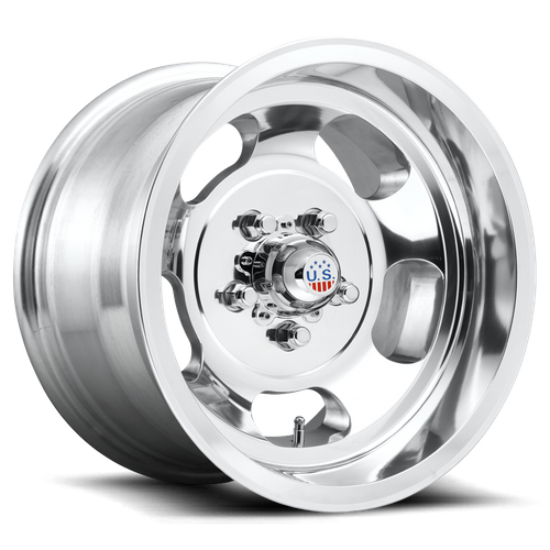 US Mags U101 Indy 15x8-Inch Polished Wheel, 5x4.5-Inch Bolt Pattern, +0 Offset