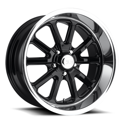 US Mag 1PC U121 Rambler 17x8 Gloss Black Wheel, 5x4.75 Bolt Pattern, +1 Offset