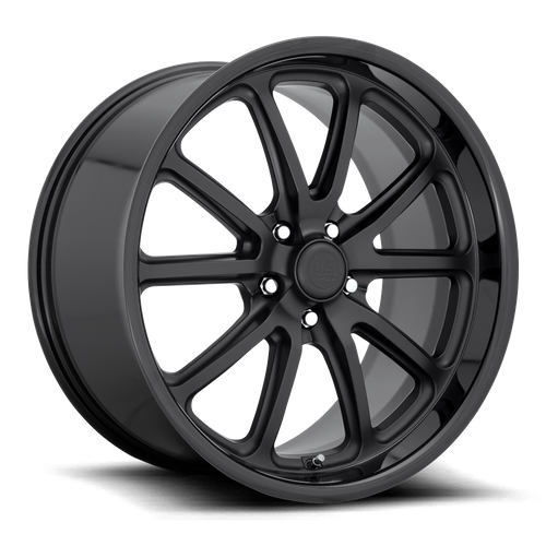 US Mag 1PC U123 Rambler 20x8 Wheel, 5x5 Bolt Pattern, Gloss Black Matte Black Finish