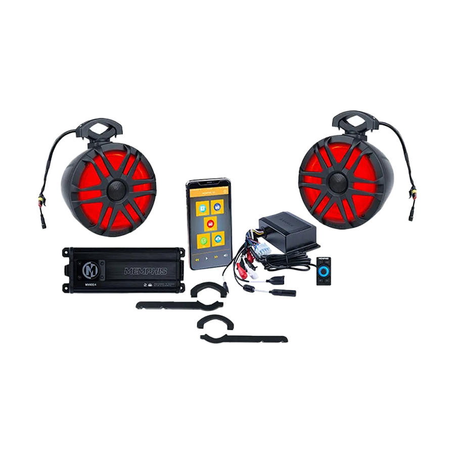 Memphis Universal Round Cage Kit, SMC2A, Rear Pods, 4Ch Amp