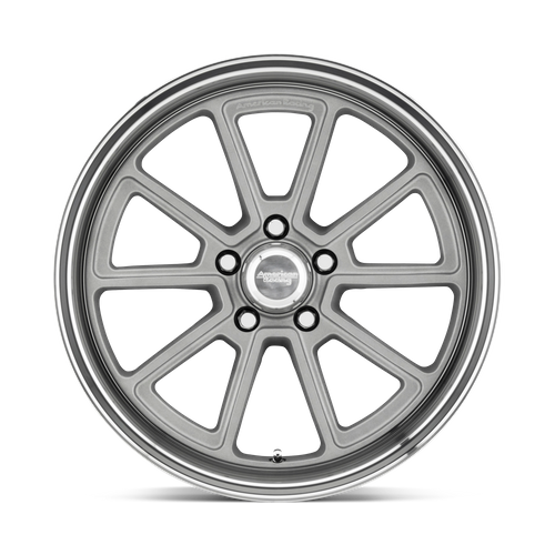 American Racing Vintage VN510 Draft 18x8 Wheel, 5x4.75 Bolt Pattern, Vintage Silver with Diamond-Cut Lip