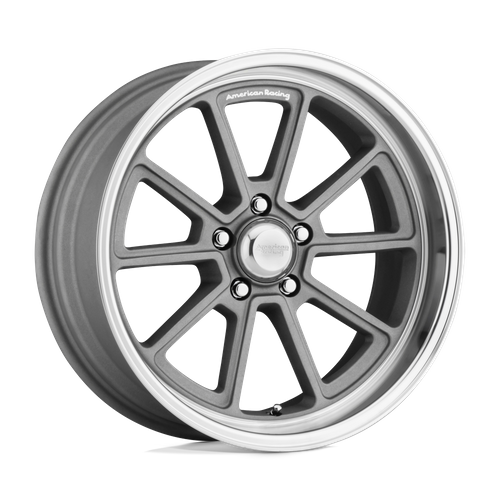 American Racing Vintage VN510 Draft 18x10 5x5.0 Wheel, Vintage Silver with Diamond-Cut Lip