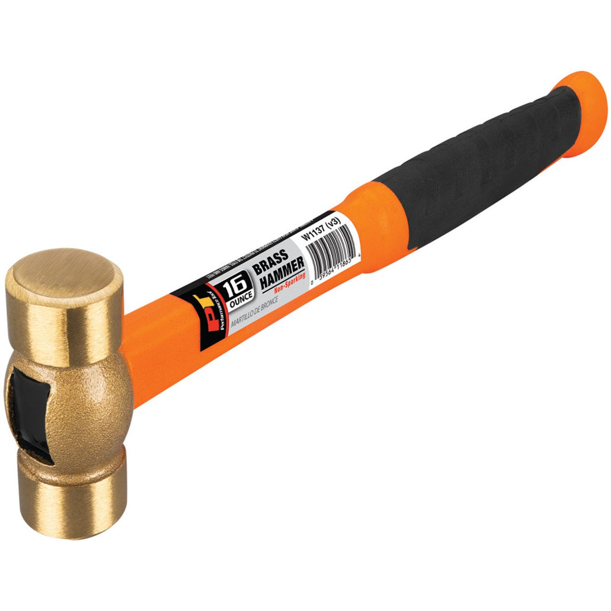 Performance Tool W1137 Solid Brass Head Hammer, 16 oz.