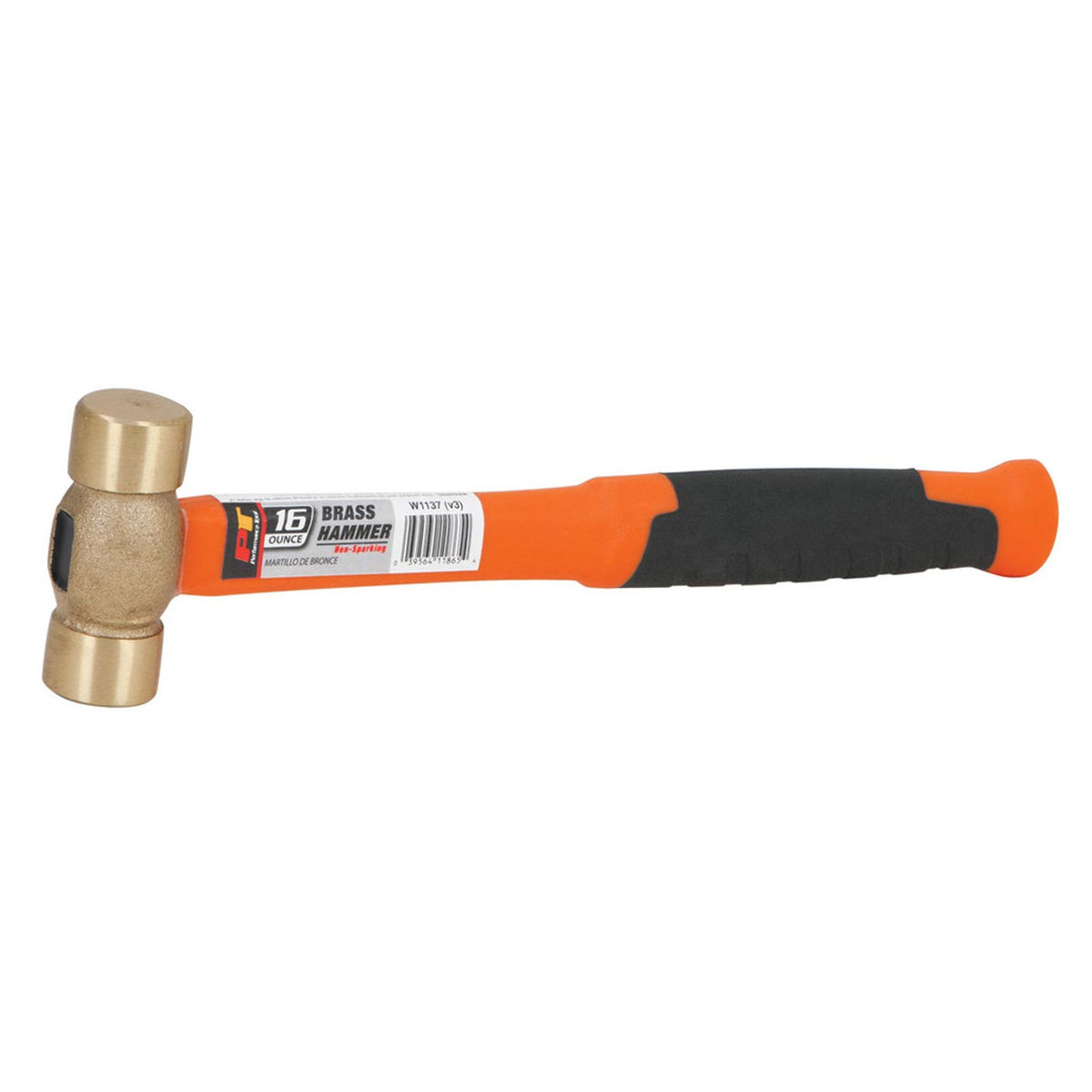 Performance Tool W1137 Solid Brass Head Hammer, 16 oz.