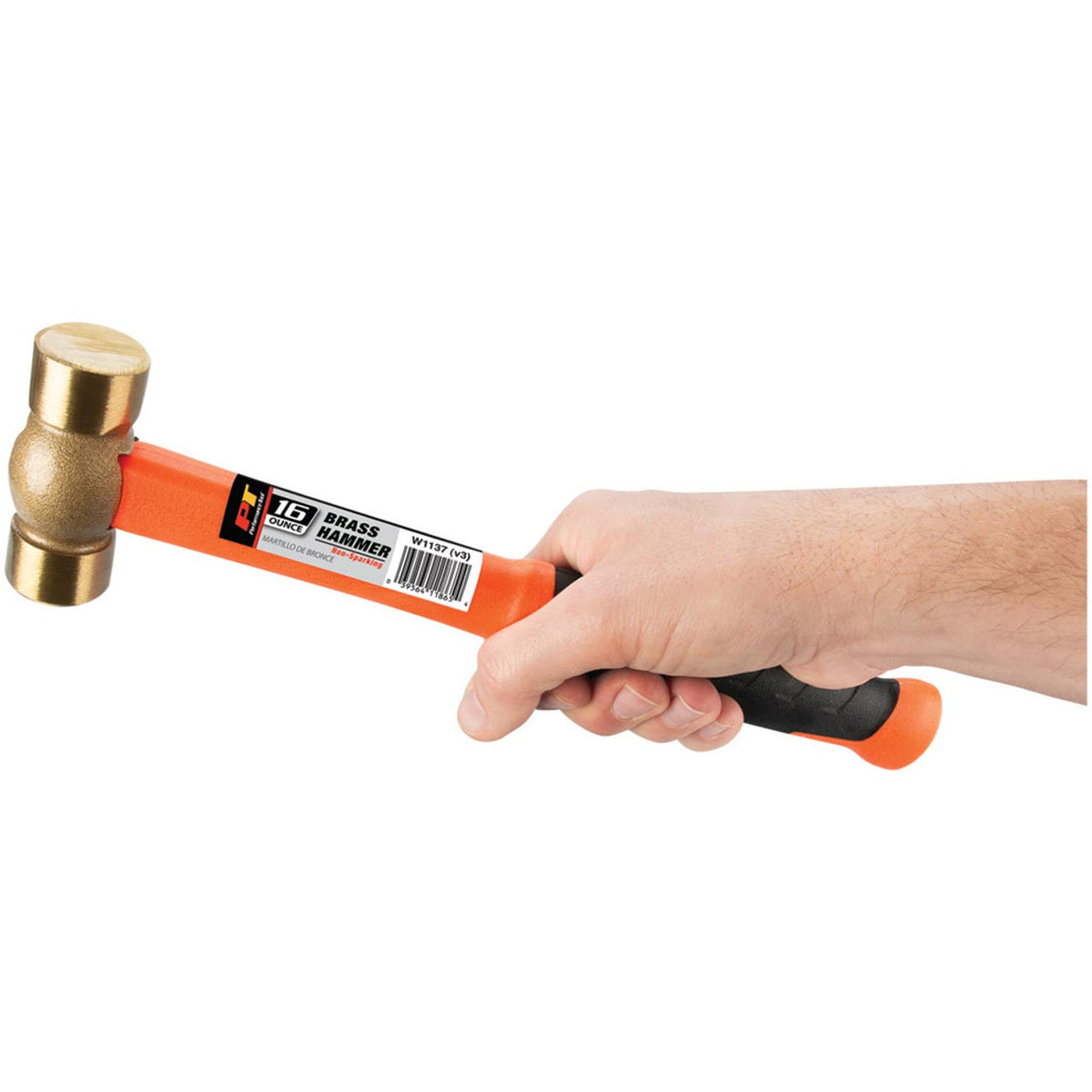 Performance Tool W1137 Solid Brass Head Hammer, 16 oz.