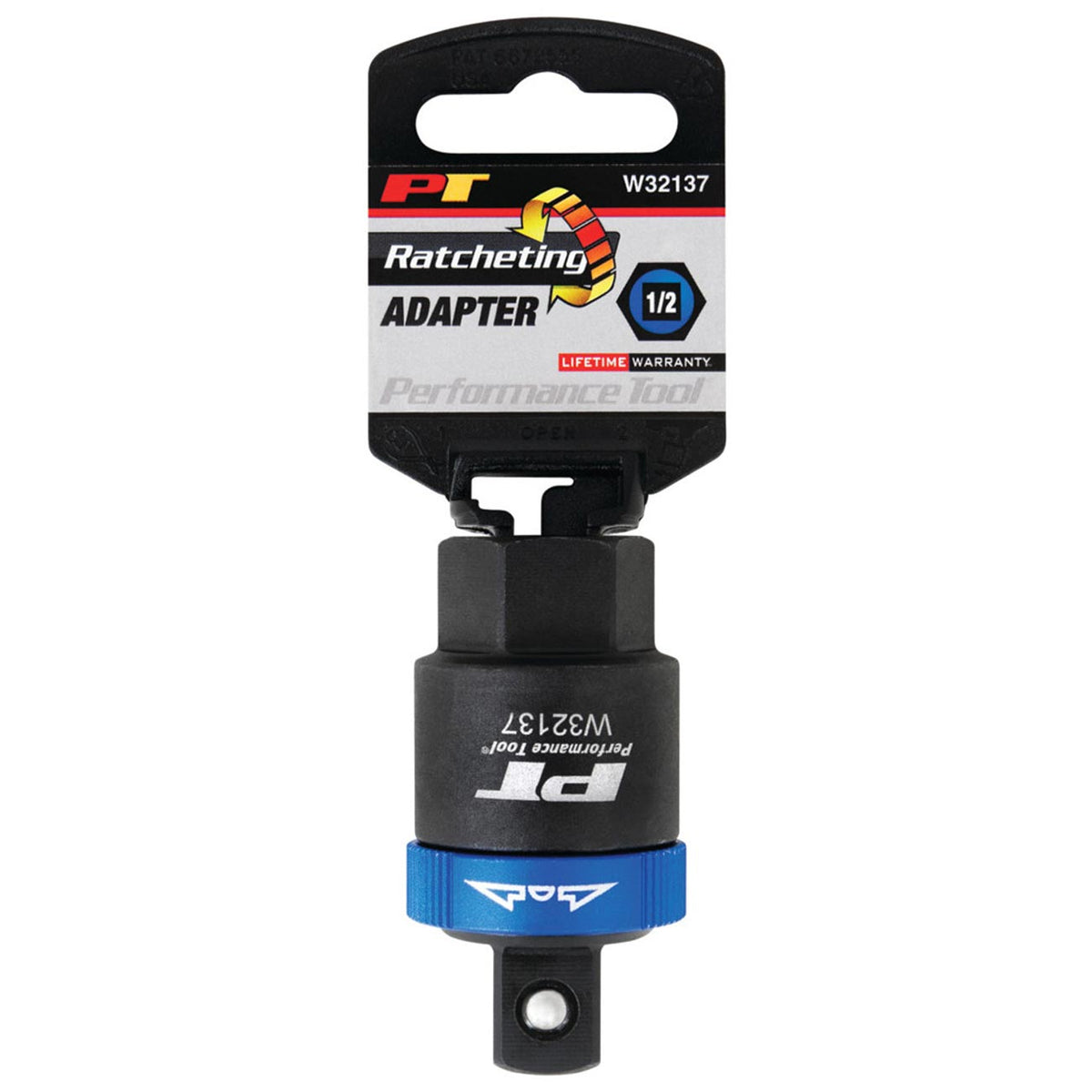 Performance Tool W32137 1/2-Inch Drive Ratcheting Adapter