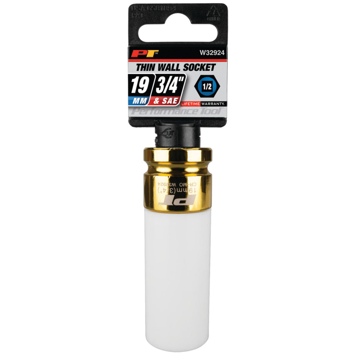 Performance Tool W32924 1/2-Inch Drive 3/4-Inch Thin-Wall Socket