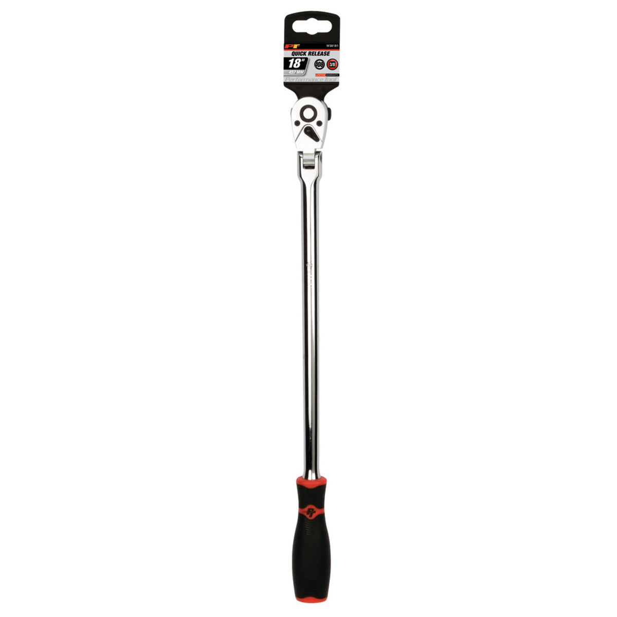 Performance Tool W38181 3/8-Inch Drive Flex-Head Long Ratchet