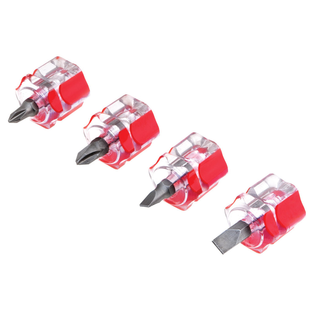 Performance Tool Mini Stubby Screwdriver Set, 4-Piece