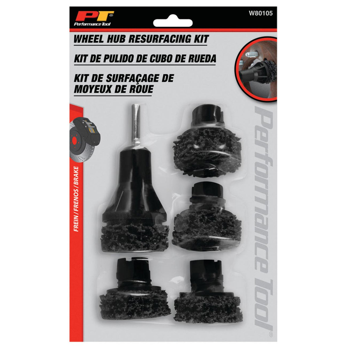 Performance Tool W80105 Wheel Hub Resurfacing Kit, 6-Piece