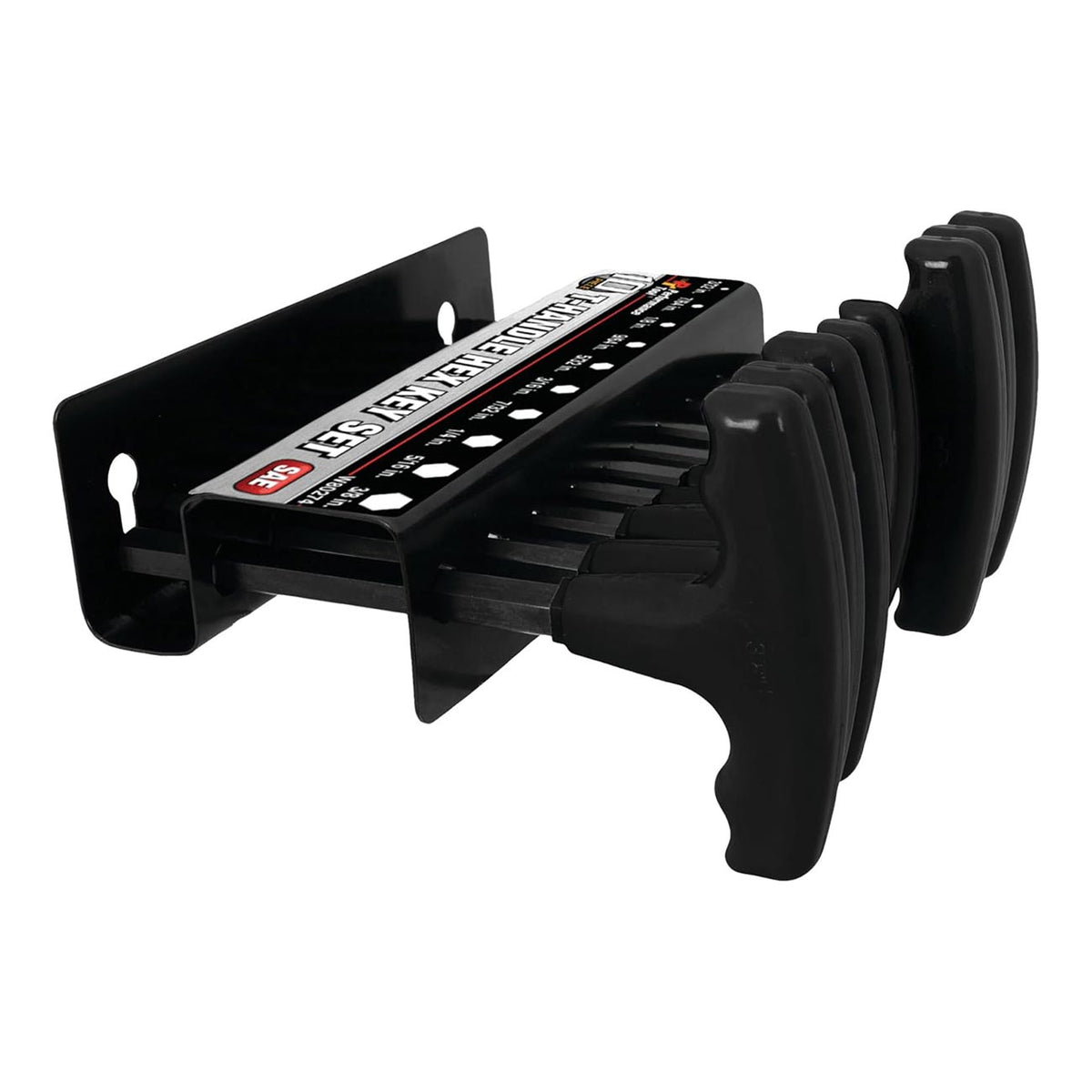 Performance Tool W80274 Soft Grip Dual Drive SAE Hex T-Handle Set, 10-Piece
