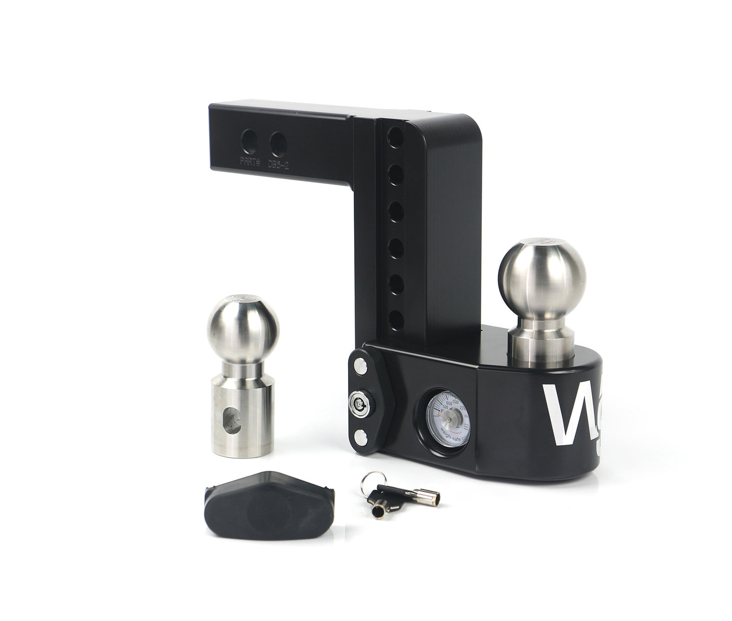 Weigh Safe - WS6-2-CER-BLA - Trailer Hitch -  Cerakoted 6" Drop Hitch with 2" Shank - P/N: WS6-2-CER-BLA