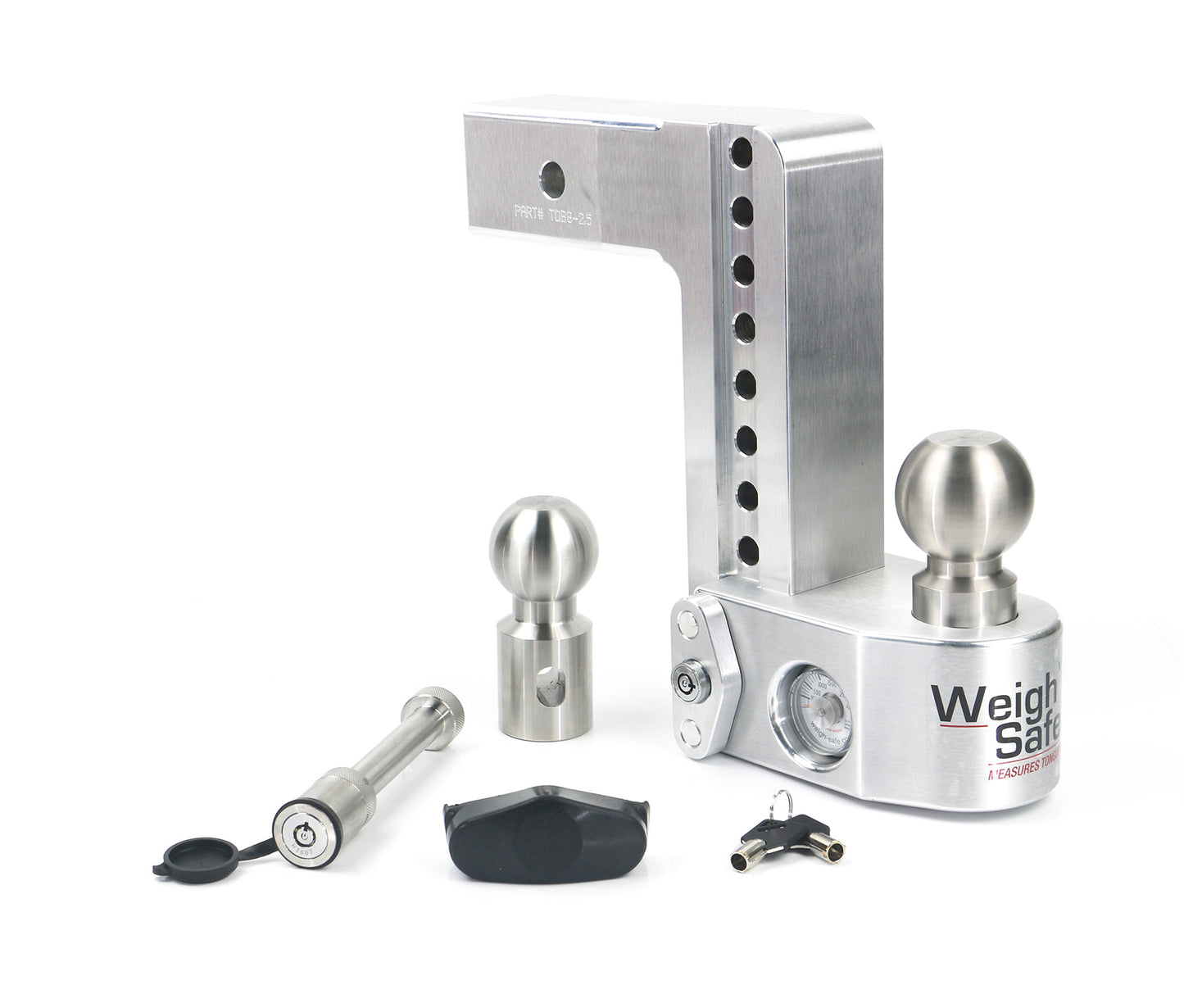 Weigh Safe - WS8-2.5-KA - Trailer Hitch -  8" Drop Hitch with 2.5" Shank Keyed Alike WS05 Included - P/N: WS8-2.5-KA