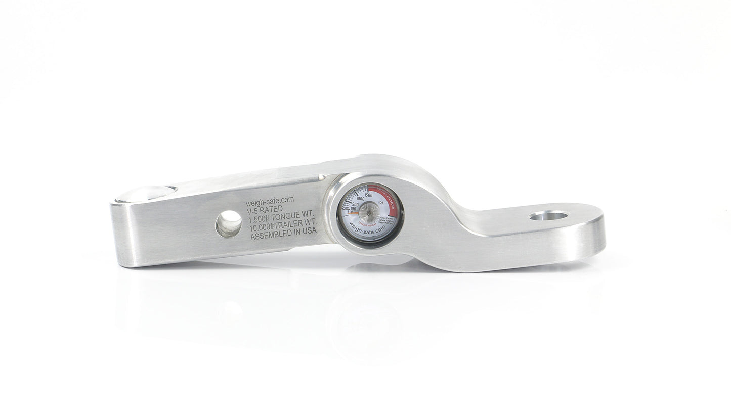 Weigh Safe - WSFH2-2 - Trailer Hitch Ball Mount -  Fixed Height Mount with Gauge. 2" Drop, 2" Shank - P/N: WSFH2-2