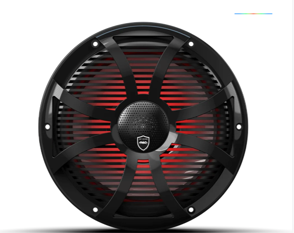 Wet Sounds REVO 10-inch Black Coaxial Speakers with Black SW RGB Grilles: REVO CX-10 SW-B S2