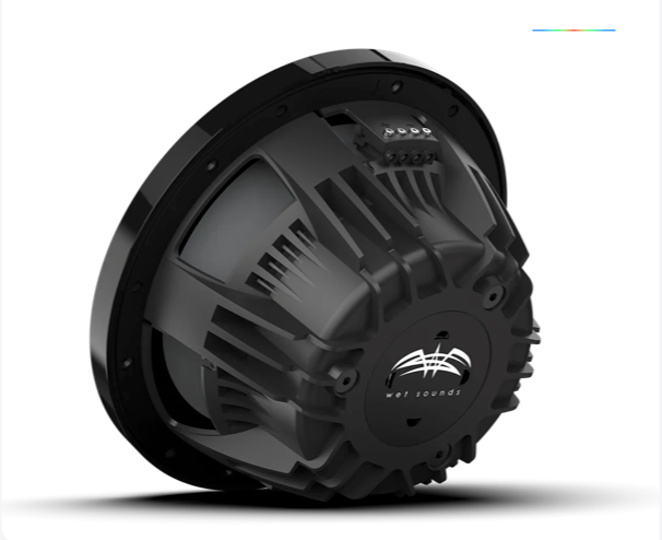Wet Sounds REVO 10-inch Black Coaxial Speakers with Black SW RGB Grilles: REVO CX-10 SW-B S2