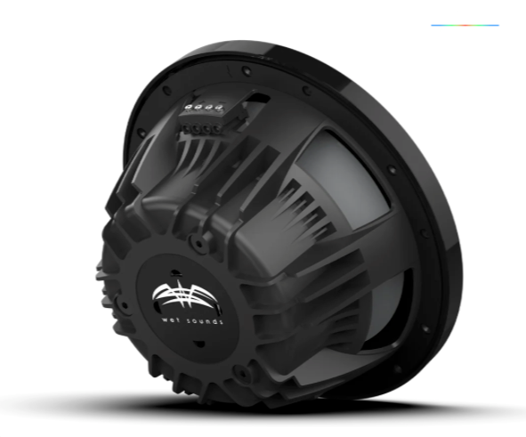 Wet Sounds REVO 10-inch Black Coaxial Speakers with Black XW RGB Grilles: REVO CX-10 XW-B S2