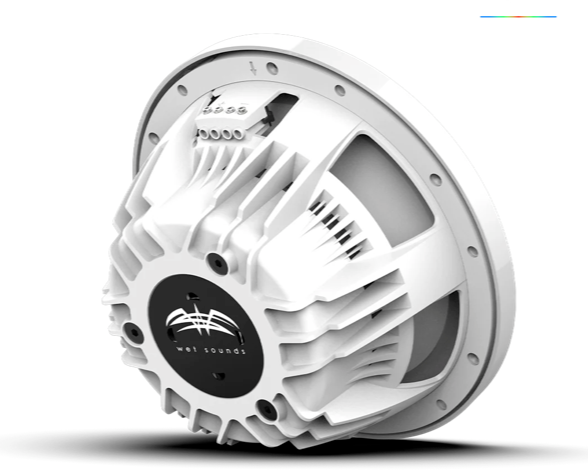 Wet Sounds REVO 10-inch White Coaxial Speakers with White XW RGB Grilles: REVO CX-10 XW-W S2