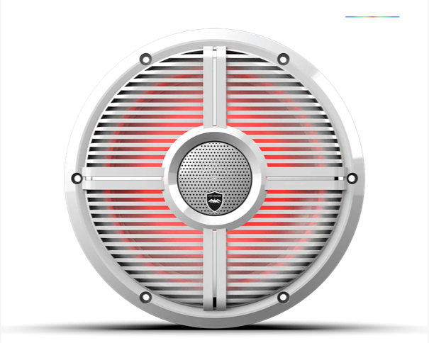 Wet Sounds REVO 10-inch White Coaxial Speakers with White XW RGB Grilles: REVO CX-10 XW-W S2