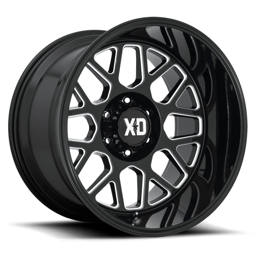 XD XD849 Grenade II 20x9 Gloss Black Milled Wheel, 6x5.5 Bolt Pattern, 18mm Offset