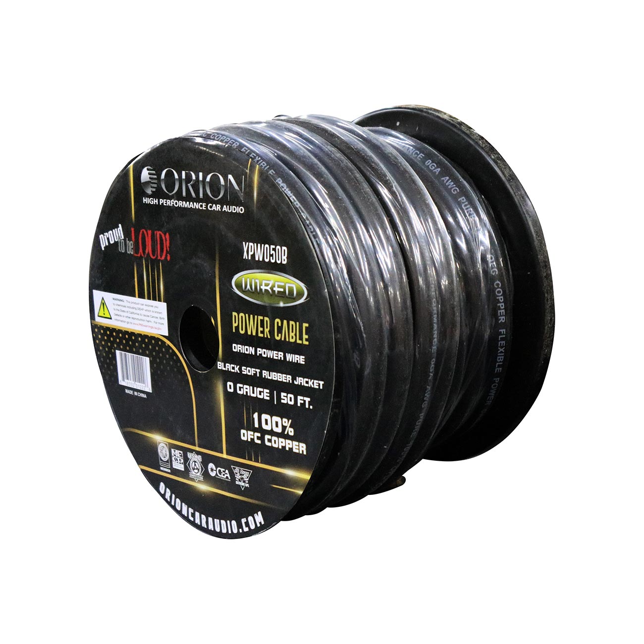 Orion 0-Gauge 100% OFC Power Wire Roll - 50 Feet Black - View 1