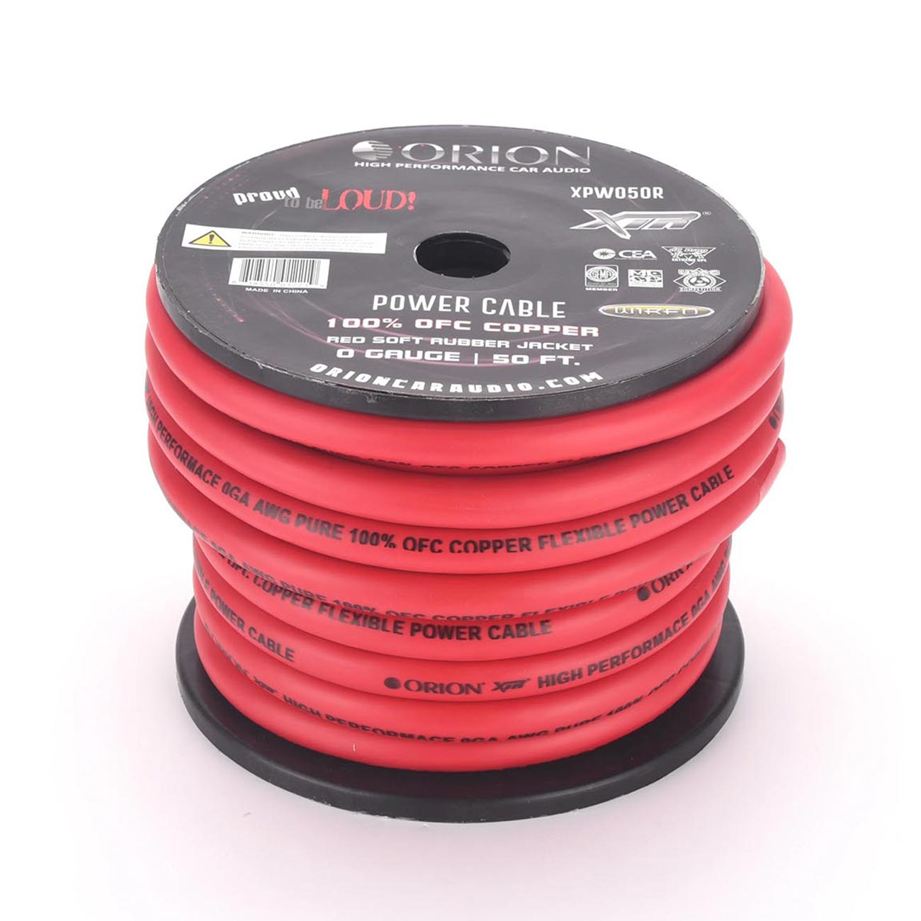 Orion XTRPRO 0 Gauge 100% OFC Copper Wire with Red Jacket - 50ft Roll - View 2