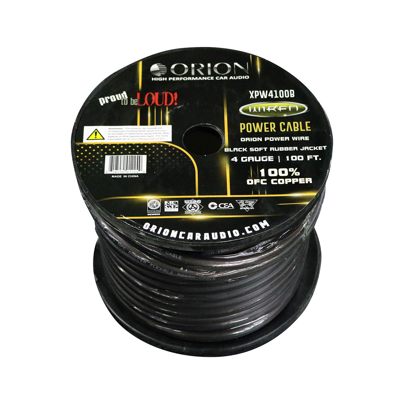 Orion XTRPRO 4 Gauge 100% OFC Copper Wire with Black Jacket, 100 ft Roll - View 2