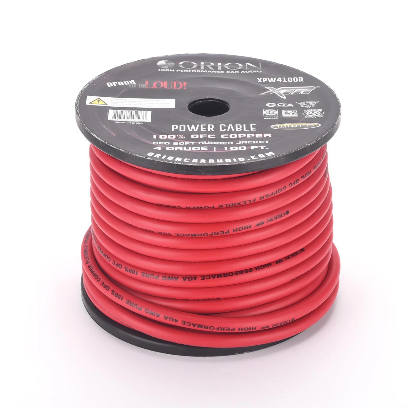 Orion XTRPRO 4 Gauge 100% OFC Copper Wire with Red Jacket, 100 ft Roll - View 2