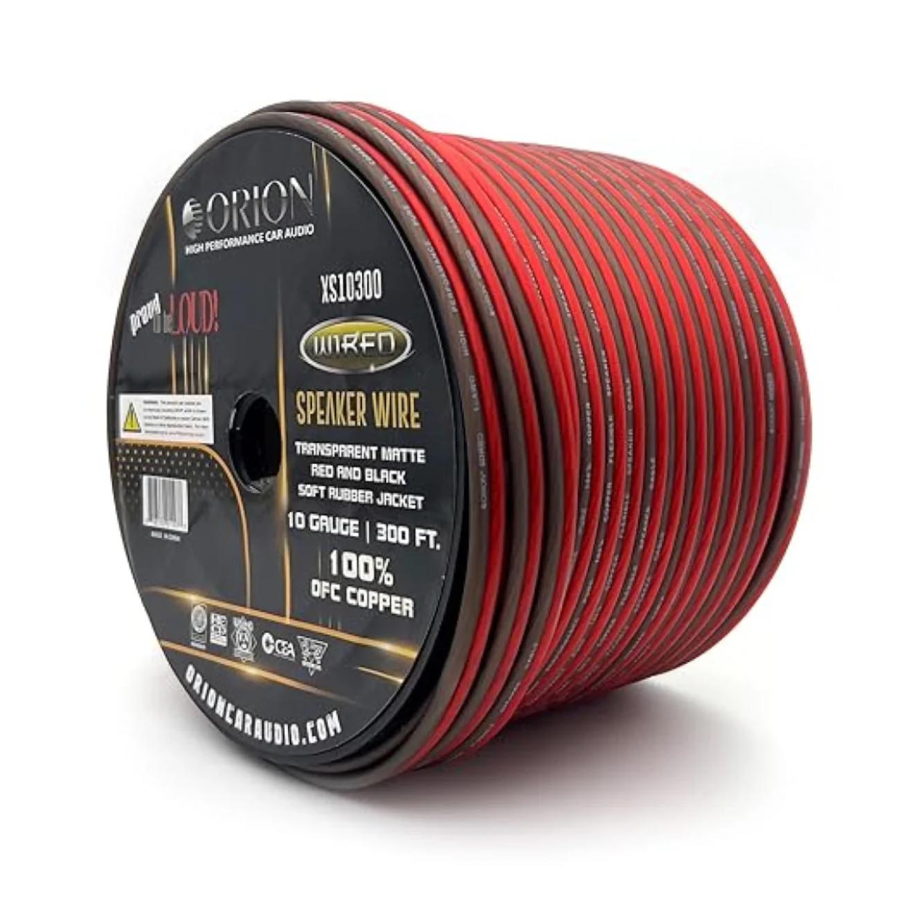 Orion OFC Speaker Wire 10 Gauge 300 Foot Roll - Translucent Red/Black - View 1