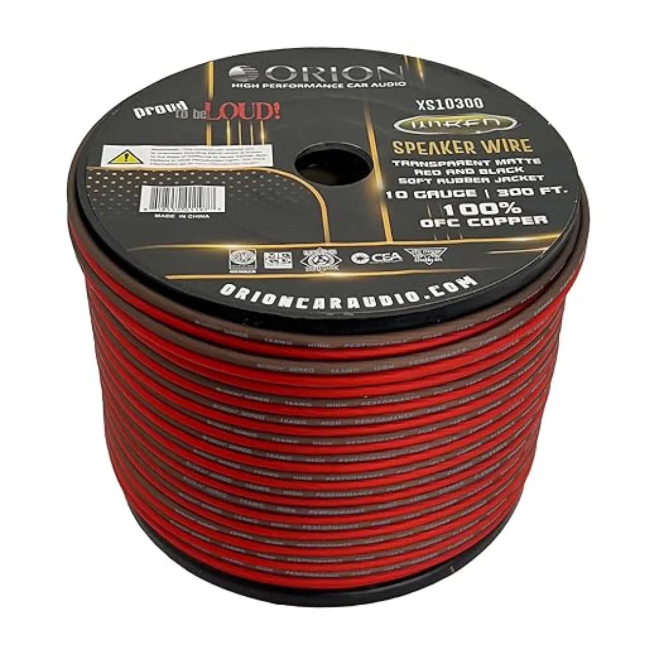 Orion OFC Speaker Wire 10 Gauge 300 Foot Roll - Translucent Red/Black - View 2