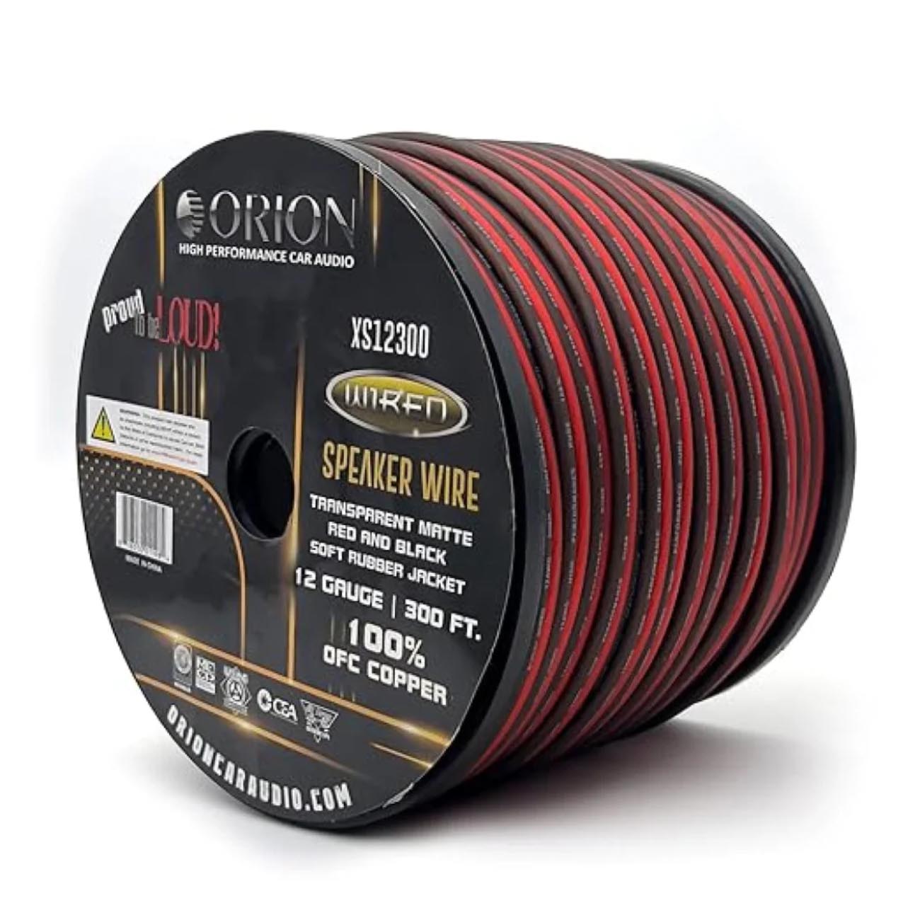Orion OFC Speaker Wire 12 Gauge 300 Foot Roll - Translucent Red/Black - View 1