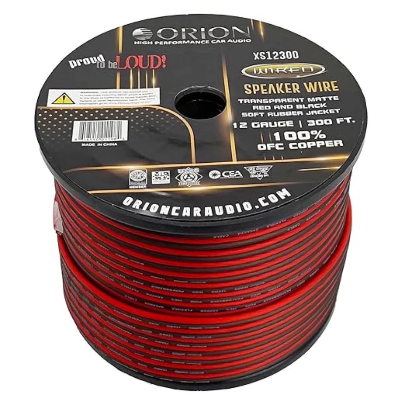 Orion OFC Speaker Wire 12 Gauge 300 Foot Roll - Translucent Red/Black - View 2
