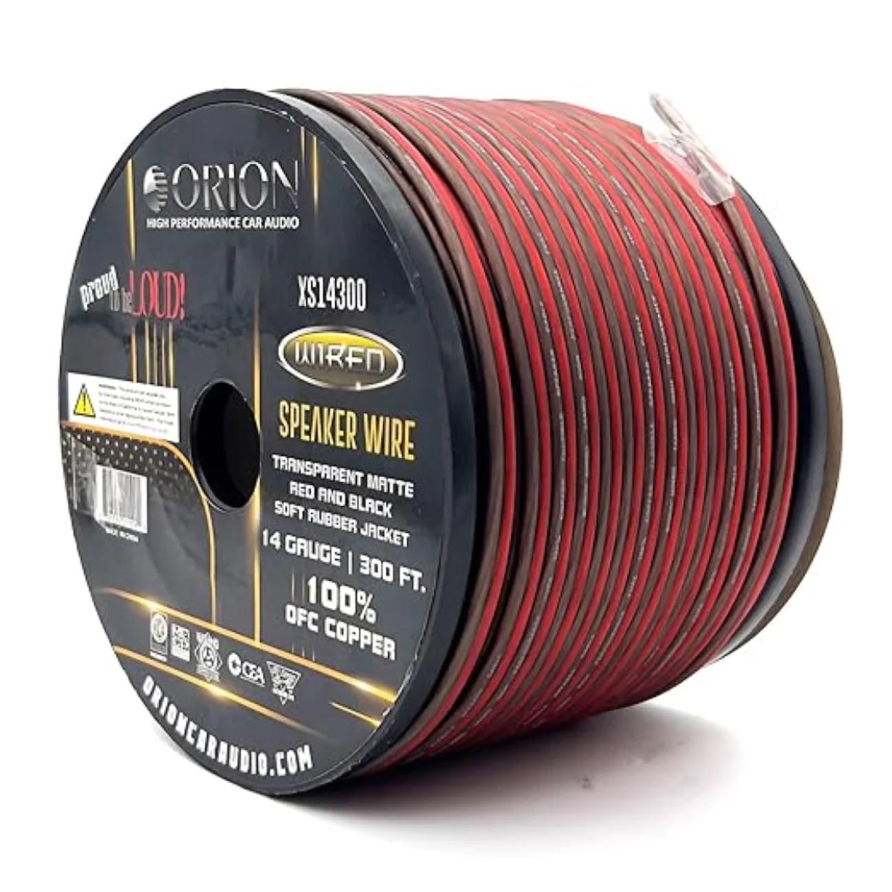 Orion OFC Speaker Wire 14 Gauge 300 Foot Roll - Translucent Red/Black - View 1